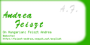 andrea feiszt business card